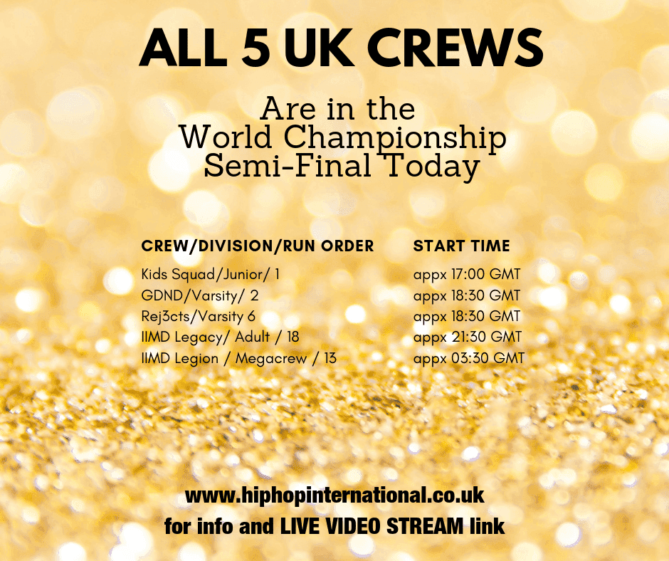 The UK goes 5 for 5 advancing to the Semis of the World Hip Hop Dance Championship